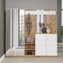 Hanah Home Dd9-Aw Recibidor de Entrada Moderno Pino Atlántico y Blanco 187.2x180x37.5cm