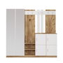 Hanah Home Dd9-Aw Recibidor de Entrada Moderno Pino Atlántico y Blanco 187.2x180x37.5cm
