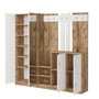 Hanah Home Dd9-Aw Recibidor de Entrada Moderno Pino Atlántico y Blanco 187.2x180x37.5cm