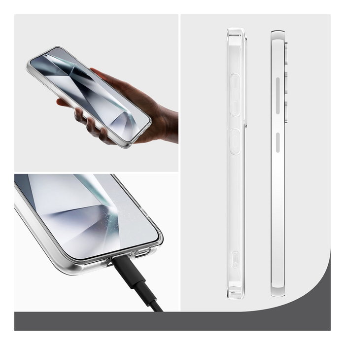 4smarts 541344 Set de Protección 360º para Samsung Galaxy S25+, Transparente, 2 Piezas