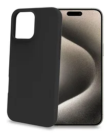 Celly CROMO1081BK Funda para iPhone 16 Pro Max 17.5 cm (6.9") Negro - Resistente a Golpes, Microfibra y TPU