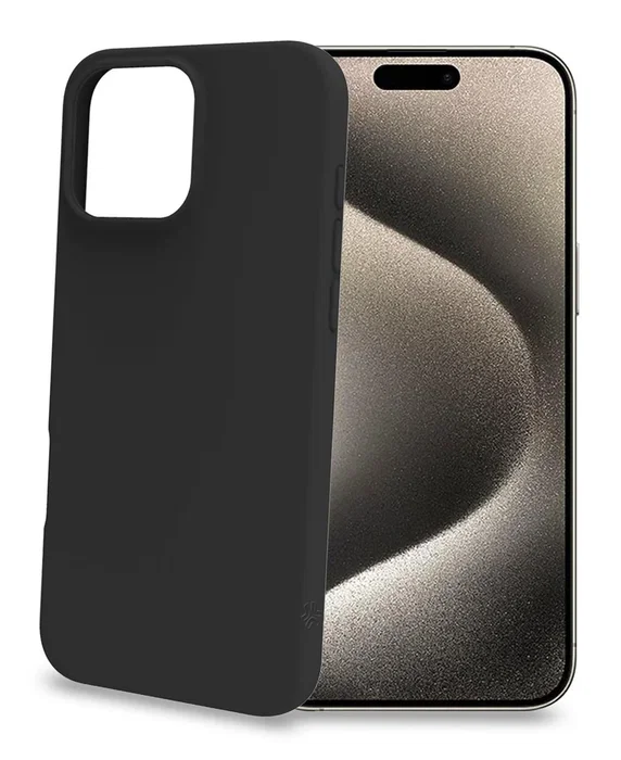 Celly CROMO1081BK Funda para iPhone 16 Pro Max 17.5 cm (6.9") Negro - Resistente a Golpes, Microfibra y TPU