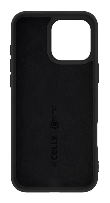 Celly CROMO1081BK Funda para iPhone 16 Pro Max 17.5 cm (6.9") Negro - Resistente a Golpes, Microfibra y TPU