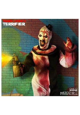 Mezco Toyz Figura Art The Clown Terrifier One:12 Collective (18 cm) de Edición de Lujo con Accesorios