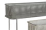 DKD Home Decor Set de 2 Maceteros de Metal Envejecido Gris y Blanco