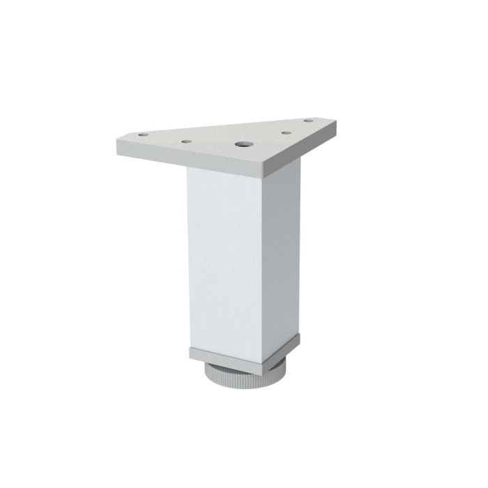 HERRAJES ALK Pata Aluminio Mate Modelo Laos C40 Con Nivelador Altura H120 (Set de 4)