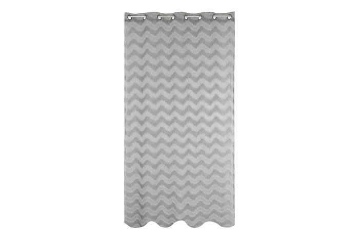 DKD Home Decor Cortina Waves23 Urbana Gris Poliester 260 x 260 x 140 cm (2 Unidades)