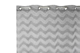 DKD Home Decor Cortina Waves23 Urbana Gris Poliester 260 x 260 x 140 cm (2 Unidades)