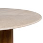 Mesa Comedor Natural-Crema Mármol/Madera 120 X 120 X 74 cm