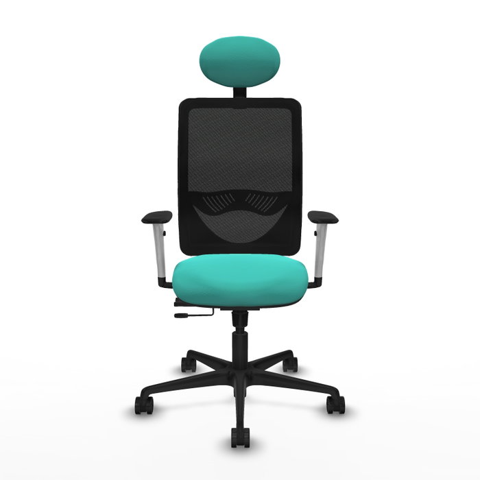 PIQUERAS Y CRESPO Silla de oficina Zulema con mecanismo Sincro/Traslack, Turquesa y Negro PIQUERAS Y CRESPO Silla de oficina Zulema con mecanismo Sincro/Traslack, Turquesa y Negro