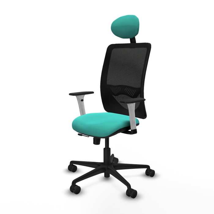 PIQUERAS Y CRESPO Silla de oficina Zulema con mecanismo Sincro/Traslack, Turquesa y Negro PIQUERAS Y CRESPO Silla de oficina Zulema con mecanismo Sincro/Traslack, Turquesa y Negro