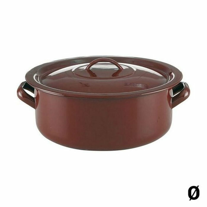 Quid Cacerola Acero Esmaltado Clasico Esmalte 30 cm - 9 L Marrón Quid Cacerola Acero Esmaltado Clasico Esmalte 30 cm - 9 L Marrón