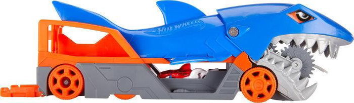 Mattel Hot Wheels Tiburón Mastica Coches Remolque de Transporte