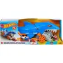 Hot Wheels Transporter Shark Pista Coche Pequeño, Color Azul, Hot Wheels City, Juguete para Edad 4 Años, MATGVG36