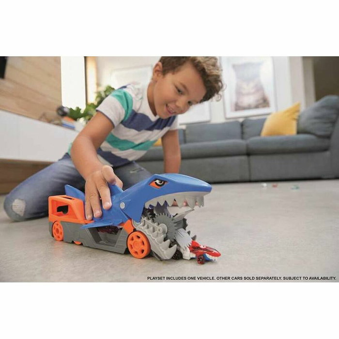 Mattel Hot Wheels Tiburón Mastica Coches Remolque de Transporte