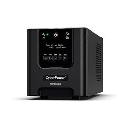 CyberPower SAI UPS Professional PR750ELCDGR, 750VA/675W, Onda Sinusoidal Pura, 4 Salidas, AVR, LCD, Torre Negra, 3 Años Garantía