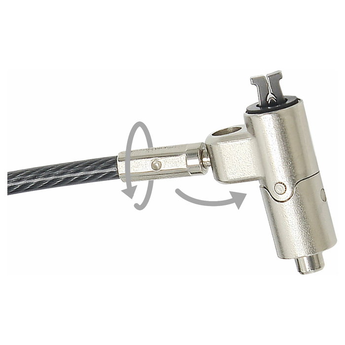 Dicota D31886 Cable de Seguridad Nano Lock Ultra Slim con Llave Kensington de 2 m, Ranura 2.5x6 mm, Negro/Plata, para Portátil Dicota D31886 Cable de Seguridad Nano Lock Ultra Slim con Llave Kensington de 2 m, Ranura 2.5x6 mm, Negro/Plata, para Portátil