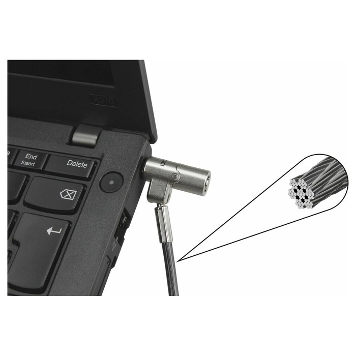 DICOTA Nano Lock Ultra Slim D31886 con llave y ranura 2.5x6 mm DICOTA Nano Lock Ultra Slim D31886 con llave y ranura 2.5x6 mm