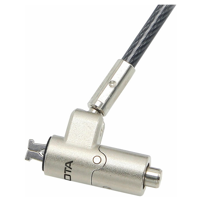 Dicota D31886 Cable de Seguridad Nano Lock Ultra Slim con Llave Kensington de 2 m, Ranura 2.5x6 mm, Negro/Plata, para Portátil Dicota D31886 Cable de Seguridad Nano Lock Ultra Slim con Llave Kensington de 2 m, Ranura 2.5x6 mm, Negro/Plata, para Portátil