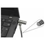Dicota D31886 Cable de Seguridad Nano Lock Ultra Slim con Llave Kensington de 2 m, Ranura 2.5x6 mm, Negro/Plata, para Portátil
