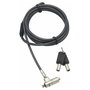 Dicota D31886 Cable de Seguridad Nano Lock Ultra Slim con Llave Kensington de 2 m, Ranura 2.5x6 mm, Negro/Plata, para Portátil