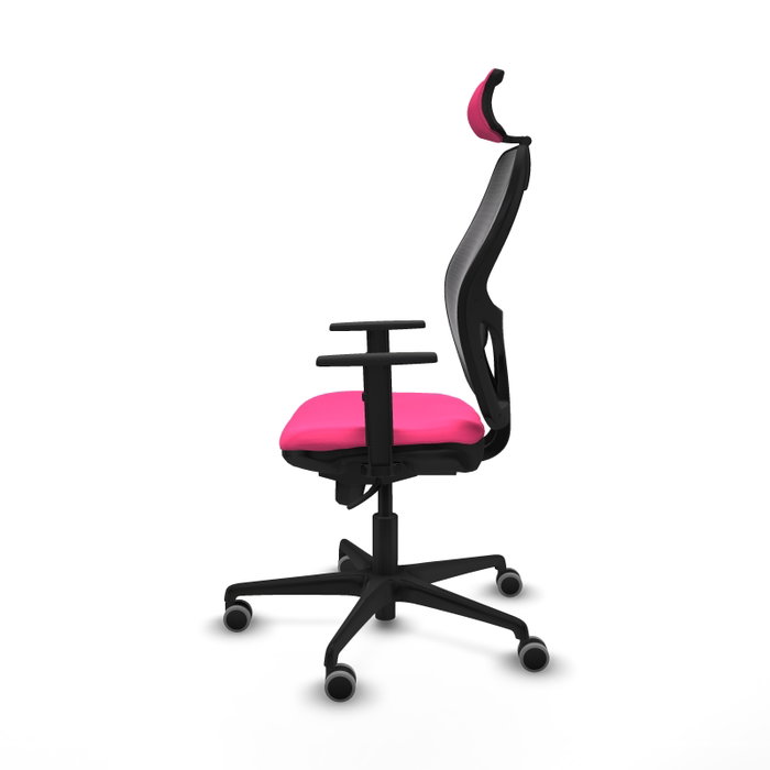 PIQUERAS Y CRESPO Silla de oficina Jorquera Rosa y Negra