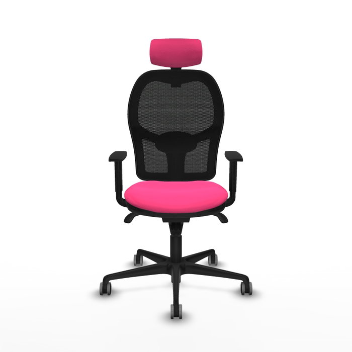PIQUERAS Y CRESPO Silla de oficina Jorquera Rosa y Negra