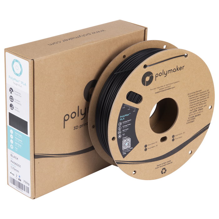 Polmask TOUGH PLA 1,75mm Negro 0,75kg Polmask TOUGH PLA 1,75mm Negro 0,75kg