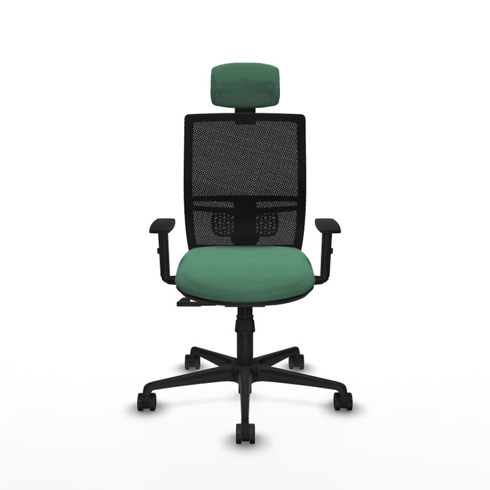PIQUERAS Y CRESPO Silla de oficina Yunquera con mecanismo Sincro, Verde esmeralda y Negro PIQUERAS Y CRESPO Silla de oficina Yunquera con mecanismo Sincro, Verde esmeralda y Negro