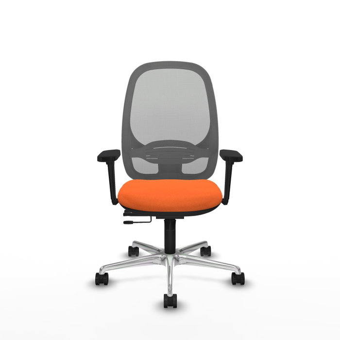 PIQUERAS Y CRESPO Silla de oficina Cilanco Naranja y Gris con Brazos 3D PIQUERAS Y CRESPO Silla de oficina Cilanco Naranja y Gris con Brazos 3D