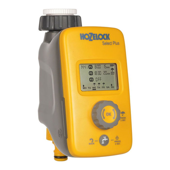 Hozelock Programador de Riego Electrónico Select Plus Digital con Pantalla LCD
