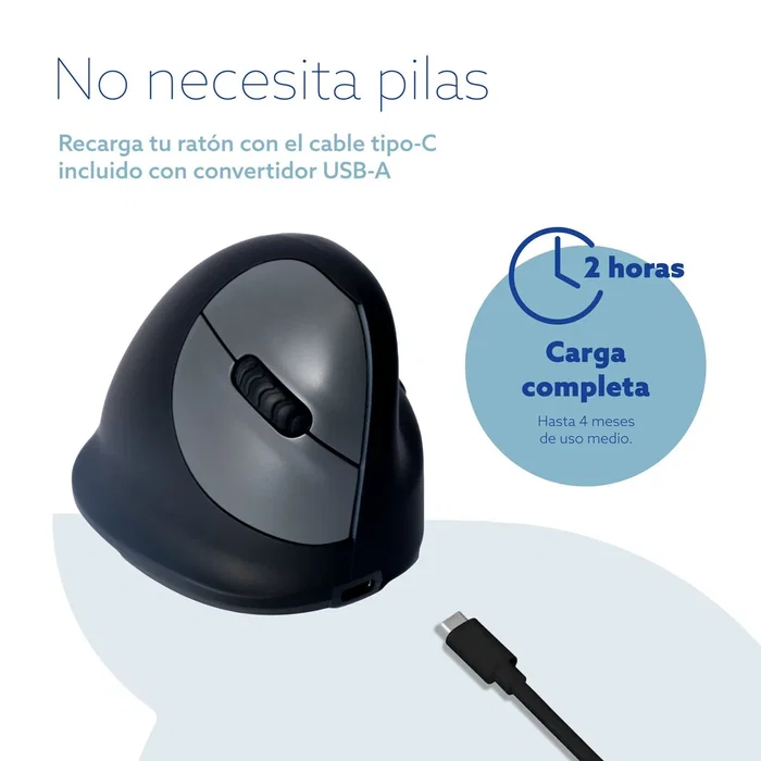 R-Go Tools R-Go HE Mouse Ergonómico Vertical Grande Negro R-Go Tools R-Go HE Mouse Ergonómico Vertical Grande Negro
