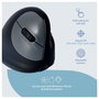 R-GO Ratón Ergonómico Inalámbrico HE Break Grande para Diestros, 2400 DPI, 5 Botones, Vertical, Bluetooth 5.0, Negro - R-Go Tools