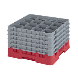 CAMBRO - 16S1058-416 - Cesta de lavado 16 comp. 5 alturas - 10,9 cm Ø máx. - alt. máx. 28,2 cm - 50 x 50 x 30,8 cm - Arándano