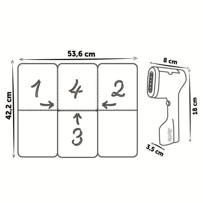 Smoby SMO3032163301271 Tefal Smooth & Fold Set Juguete Cocina Infantil a partir de 3 años