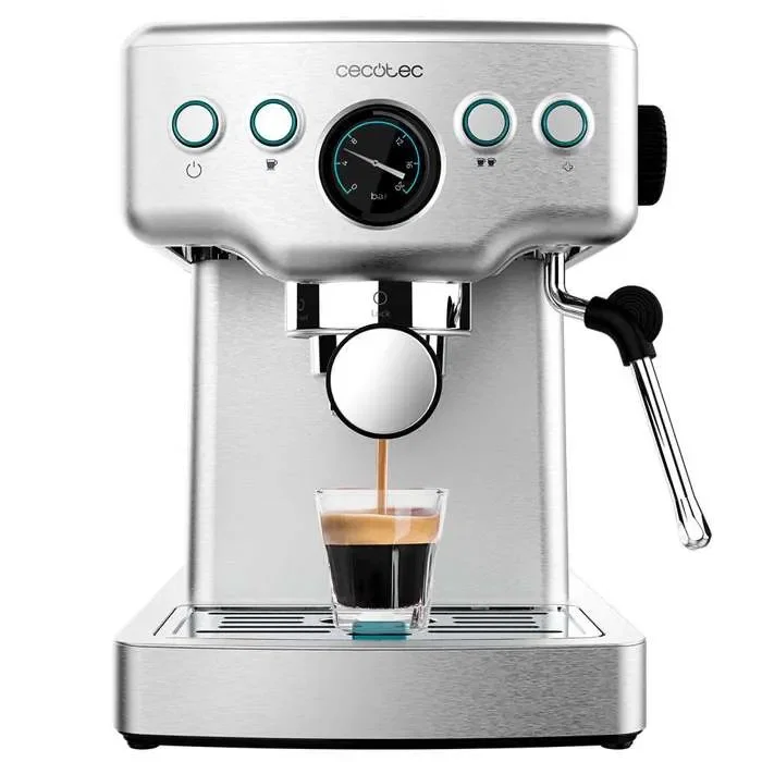 Cecotec Power Espresso 20 Barista Mini Cafetera 1465 W 20 bares 1,8 L Acero inoxidable Cecotec Power Espresso 20 Barista Mini Cafetera 1465 W 20 bares 1,8 L Acero inoxidable