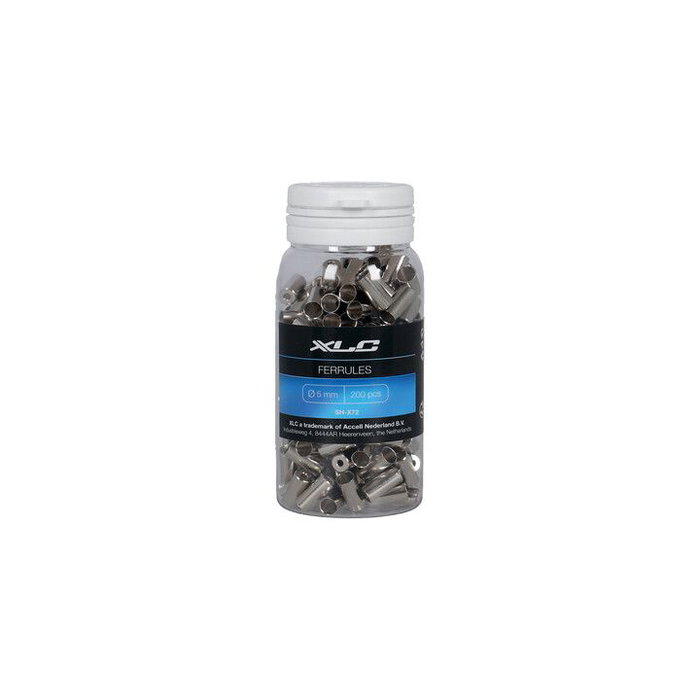 XLC Topes Funda Cable SH-X72 5mm Latón Plata (200 unidades) XLC Topes Funda Cable SH-X72 5mm Latón Plata (200 unidades)