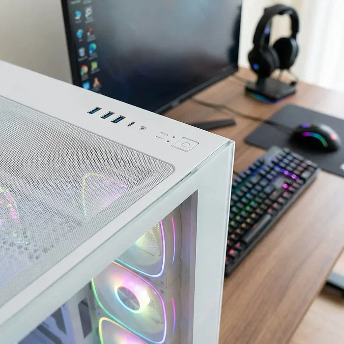 Rampage SEALITE Caja PC con vidrio templado 7 ventiladores ARGB PWM Blanca