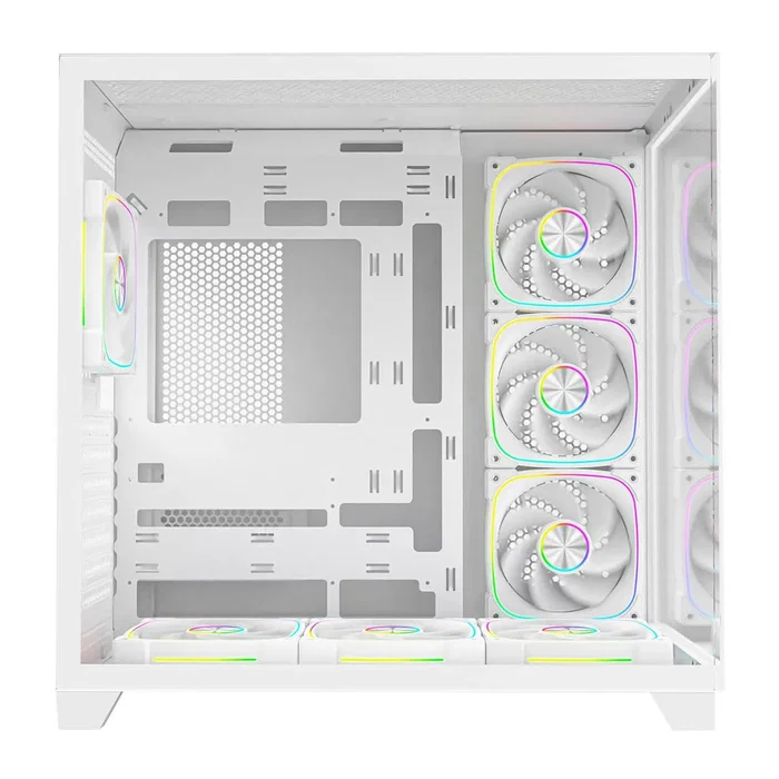 Rampage SEALITE Caja PC con vidrio templado 7 ventiladores ARGB PWM Blanca