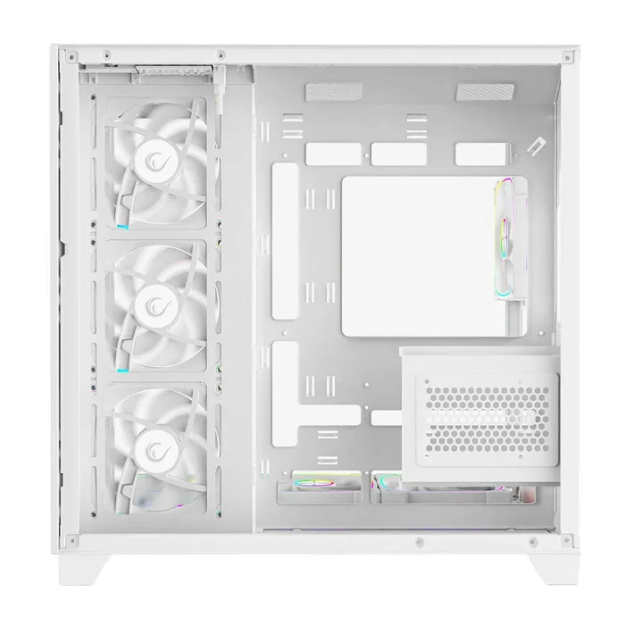 Rampage SEALITE Caja PC con vidrio templado 7 ventiladores ARGB PWM Blanca