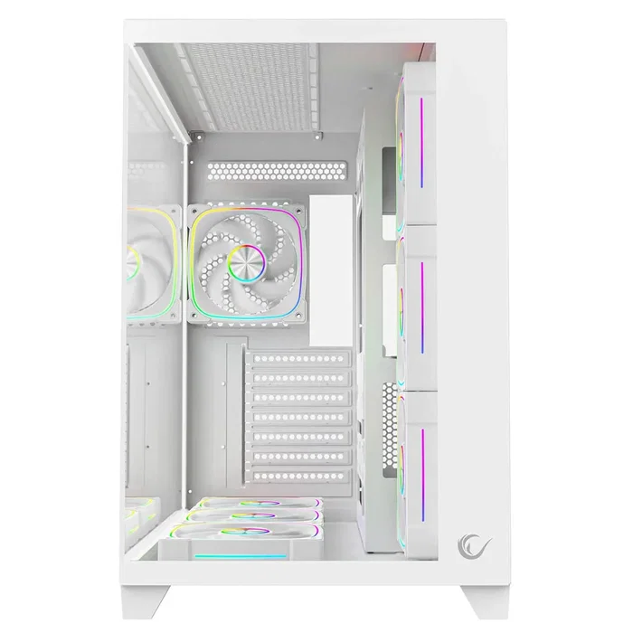 Rampage SEALITE Caja PC con vidrio templado 7 ventiladores ARGB PWM Blanca