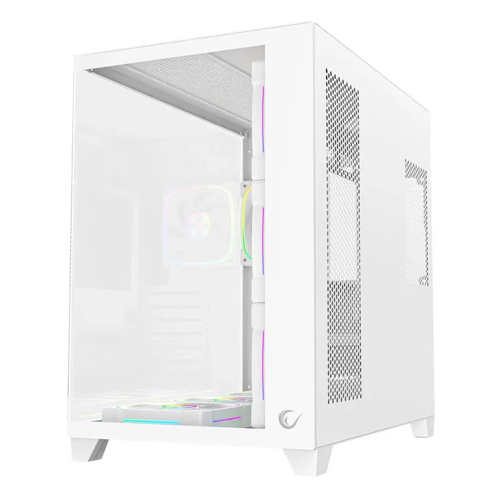 Rampage SEALITE Caja PC con vidrio templado 7 ventiladores ARGB PWM Blanca