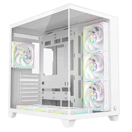 Rampage SEALITE Caja PC con vidrio templado 7 ventiladores ARGB PWM Blanca