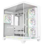 Rampage SEALITE Caja PC con vidrio templado 7 ventiladores ARGB PWM Blanca