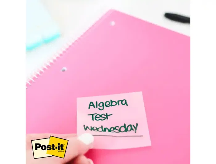 Post-it Bloc de Notas Adhesivas Transparentes Quita y Pon, 73x73 mm, Color Salmón, 36 Hojas, Certificado PEFC