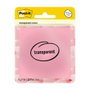 Post-it Bloc de notas adhesivas transparentes 73x73 mm salmón