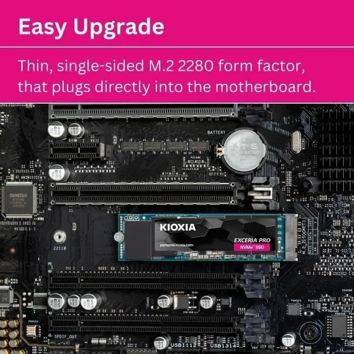 Kioxia KIO4582563854055 SSD EXCERIA PRO 2TB M.2 7300 MB/s lectura 6400 MB/s escritura para Portátil