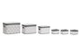 DKD Home Decor Set de 6 Cestas con Diseño de Estrellas, Gris y Blanco