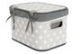 DKD Home Decor Cesta Tradicional Gris Blanco Set de 6 Piezas Bambú Poliéster Algodón MDF 51 x 35 x 33 cm