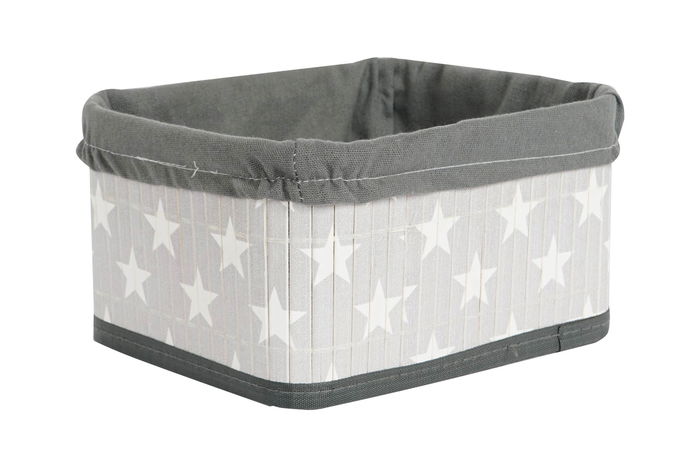 DKD Home Decor Cesta Tradicional Gris Blanco Set de 6 Piezas Bambú Poliéster Algodón MDF 51 x 35 x 33 cm DKD Home Decor Cesta Tradicional Gris Blanco Set de 6 Piezas Bambú Poliéster Algodón MDF 51 x 35 x 33 cm